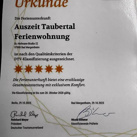 Auszeit Taubertal شقة